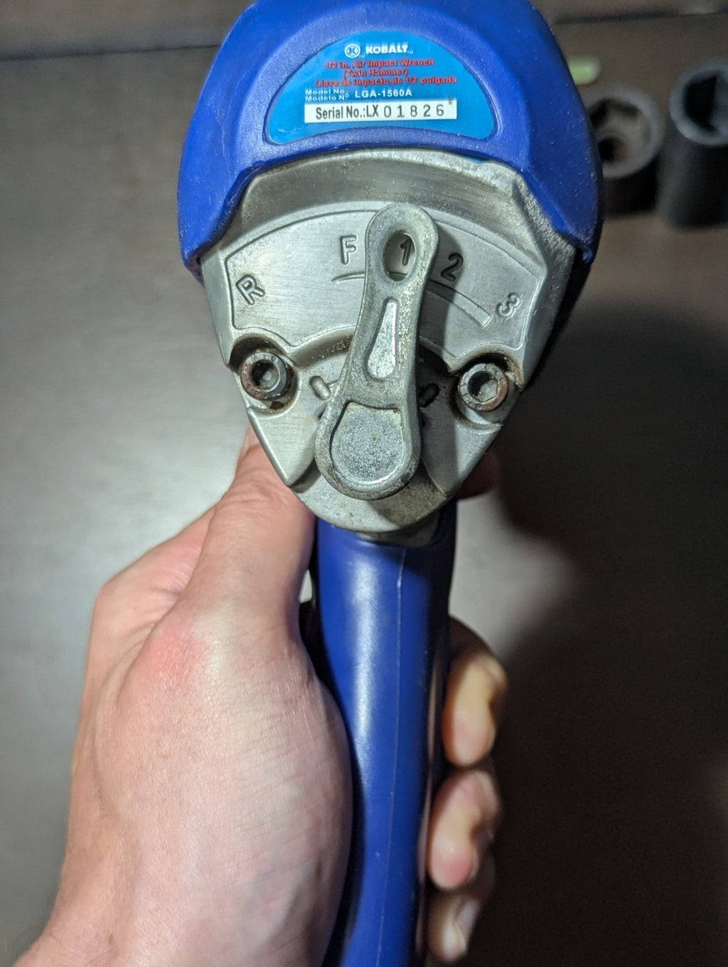 Kobalt 1/2" Air Impact Wrench + 7 Socket Set | Pneumatic Twin Hammer Tool LGA-15