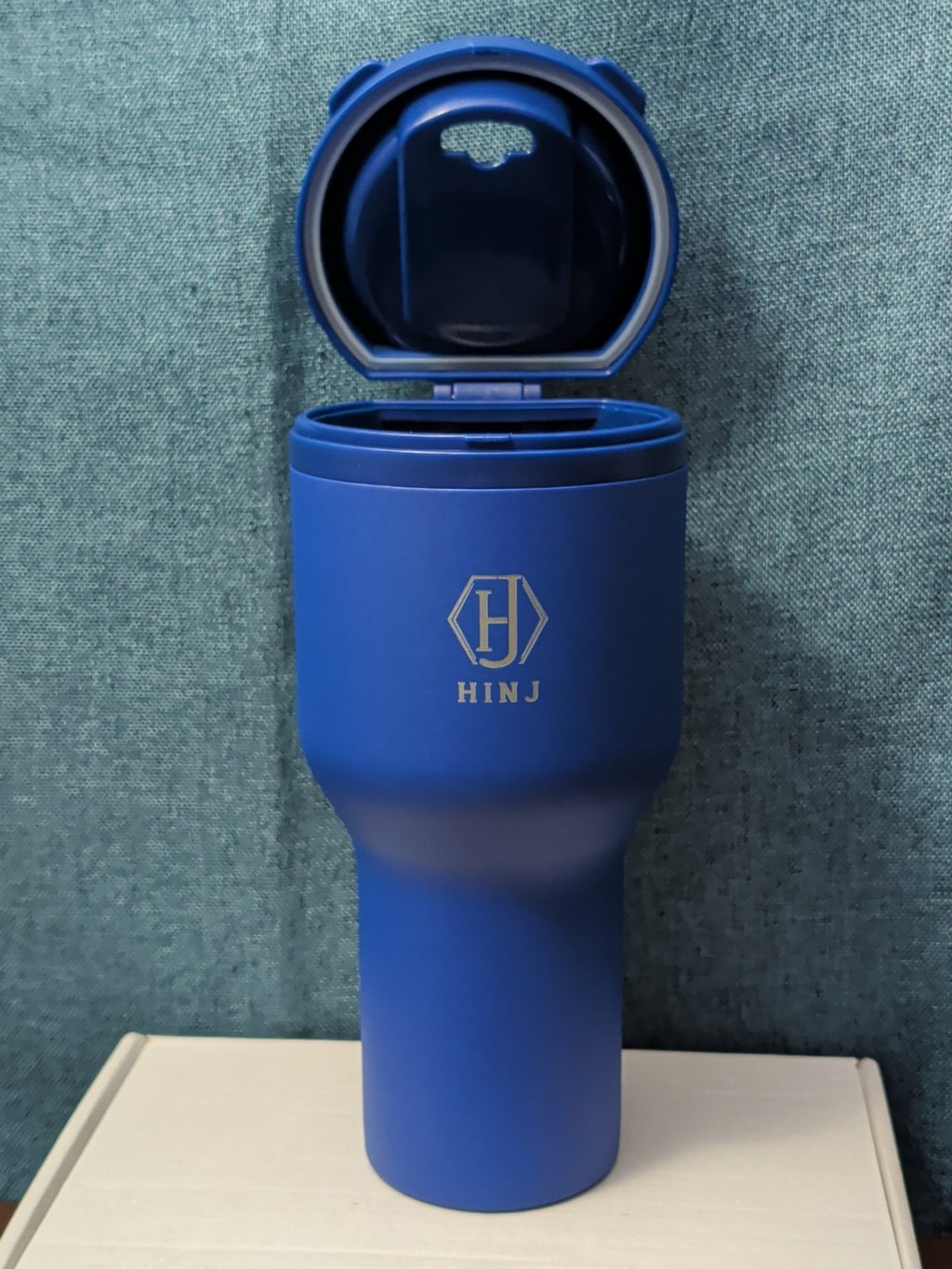NEW HINJ 30oz Insulated Travel Tumbler Blue | Permanent Lid Stainless Steel