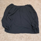 Apt 9 Black Blouse Womens XL V-Neck Roll Tab Sleeve Lightweight Shirt Casual Top