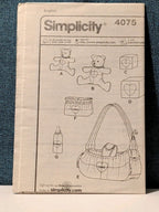 Simplicity 4075 Shirley Botsford Baby Accessories Pattern 2006 Diaper Bag UNCUT