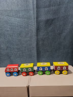 Wooden Magnetic Train Set 13 pc | Alphabet Letters A-Z & Numbers 0-10