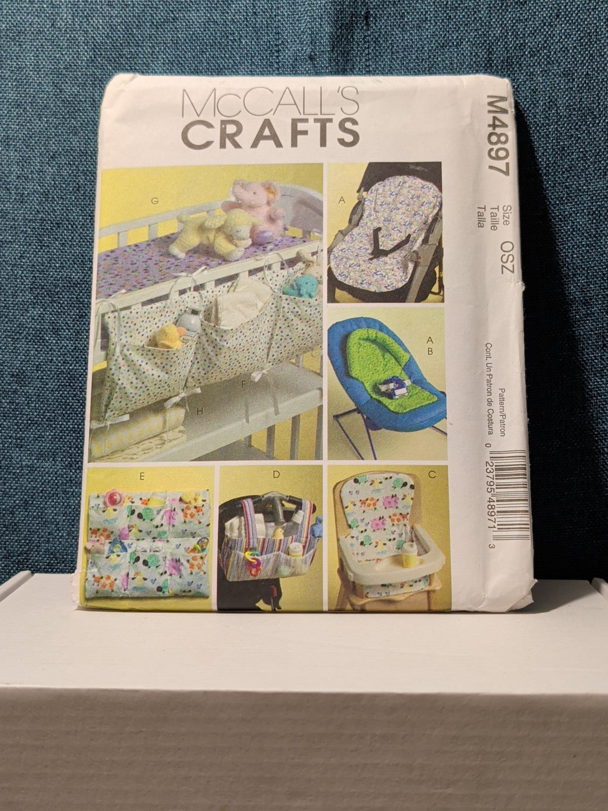McCall's M4897 Nursery Decor Pattern 2005 Crib Organizer Diaper Stacker UNCUT