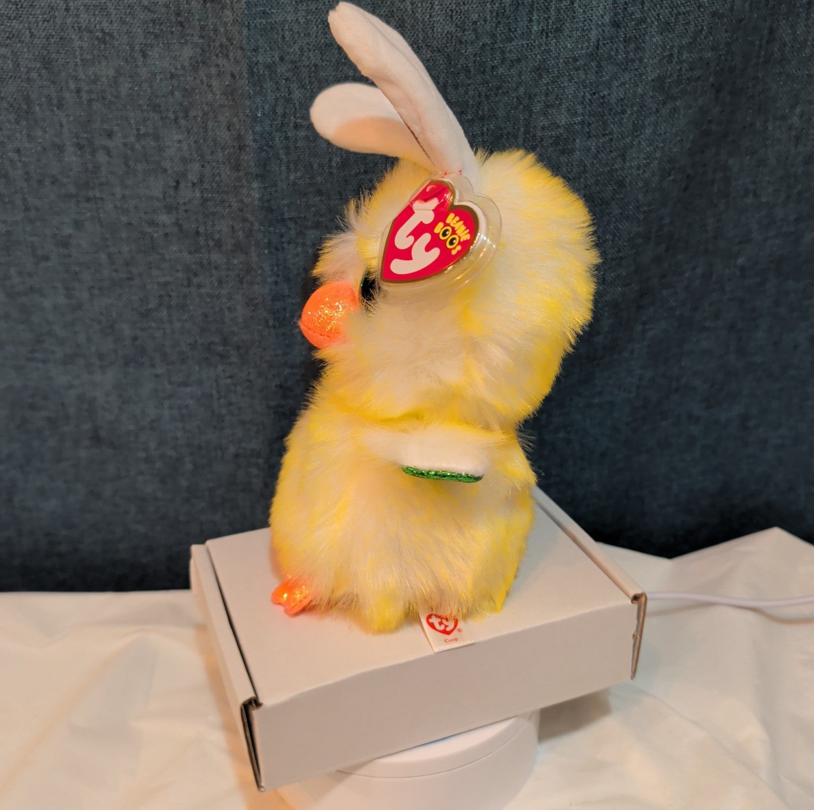 Ty Beanie Boos Coop The Easter Chick Bunny Ears Plush 6" Glitter Eyes NWT