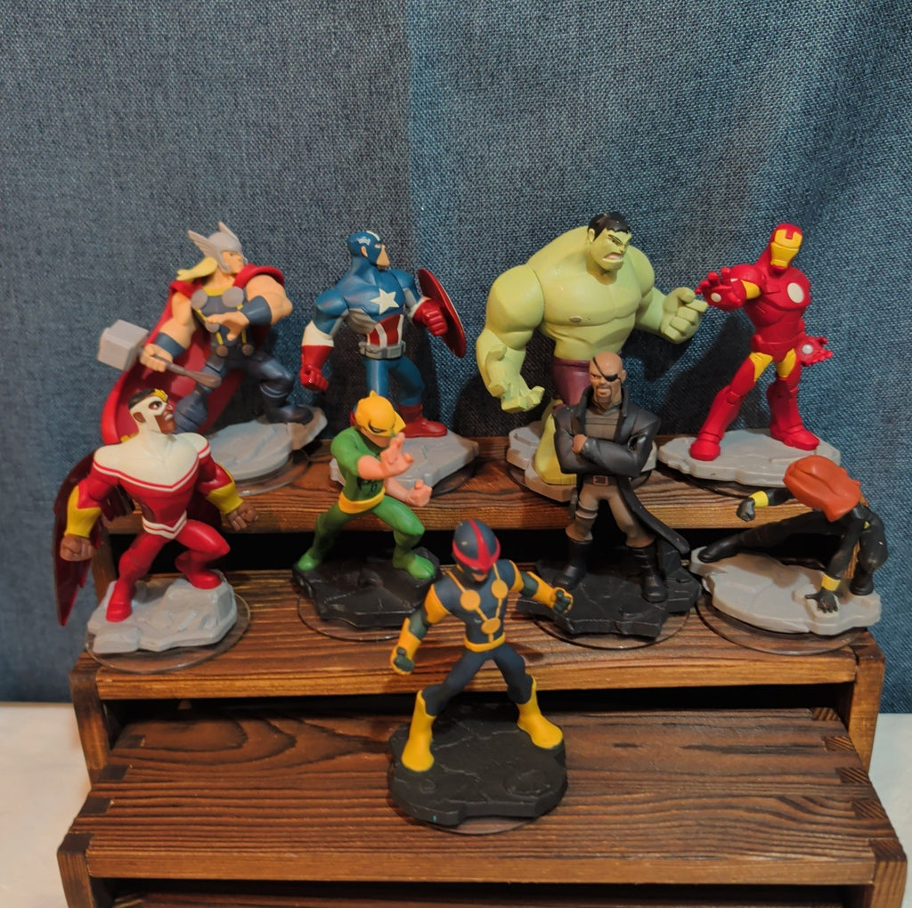 Disney Infinity 2.0 Marvel Avengers 9 Figure Lot Iron Man Hulk Loose