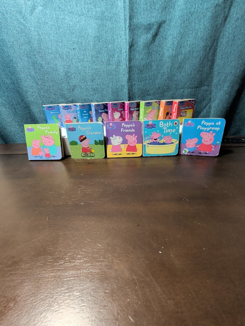 Set of 14 Peppa Pig Mini Board Books | Little Library Puzzle Backs | Travel Size