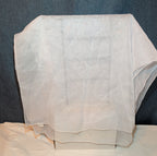 White Chiffon Evening Shawl Wrap Capelet Bridal Pre-Owned 67x21