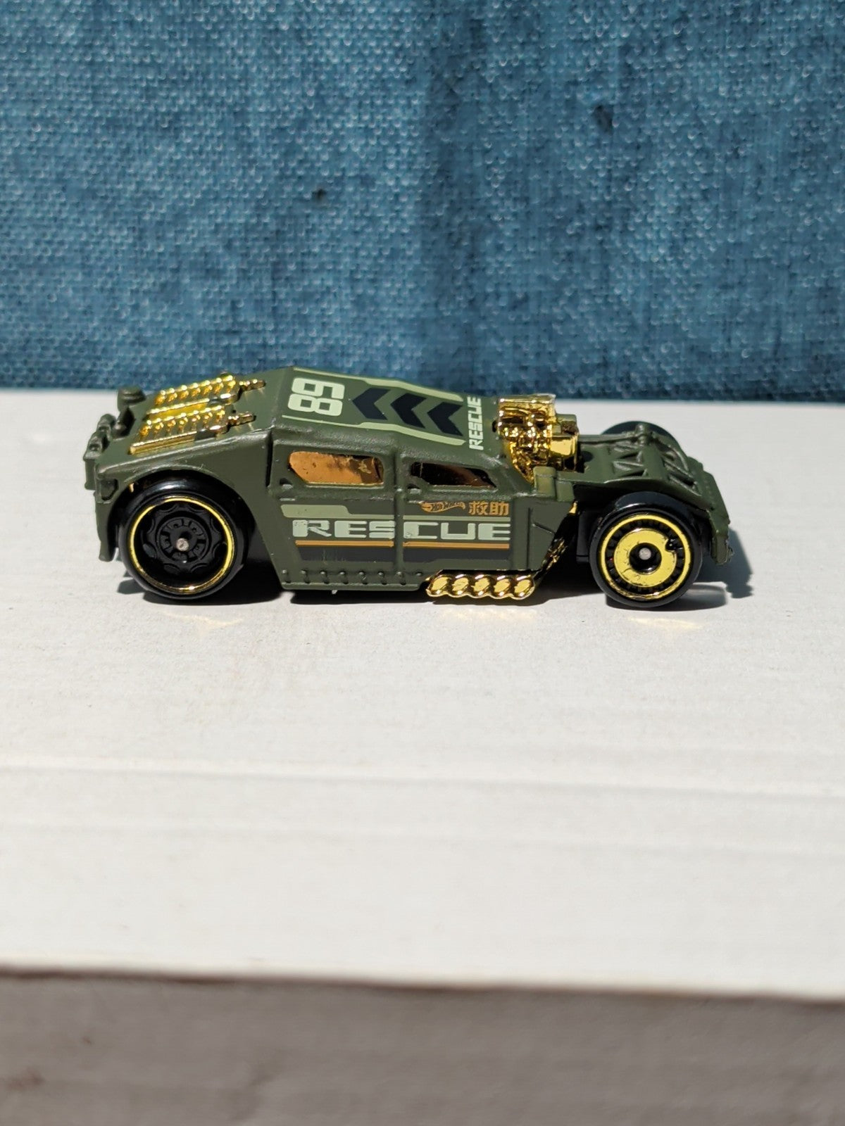 Hot Wheels Lethal Diesel | 2020 HW Rescue "Artichoke Green" | Matte & Gold