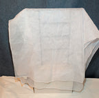 White Chiffon Evening Shawl Wrap Capelet Bridal Pre-Owned 67x21