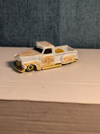 Hot Wheels La Troca | 2021 HW Art Cars White & Gold Lowrider Truck | Loose