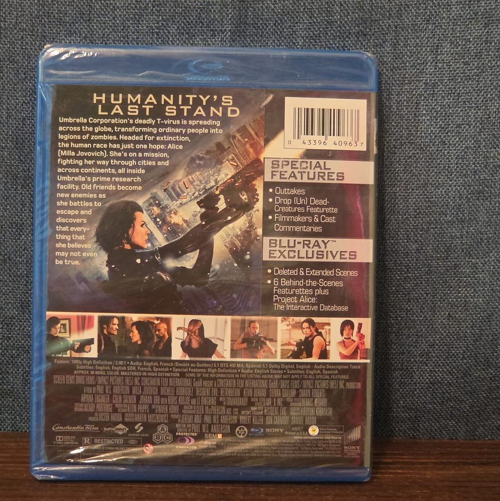 Resident Evil Retribution Blu-Ray Milla Jovovich