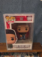 Funko Pop WWE 189 The Rock Dwayne Johnson Black Shirt Vinyl Figure w Protector