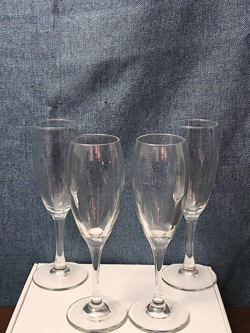 Set of 6 Classic Champagne Flutes | 6oz Trumpet Shape | Elegant Clear Glass Stem