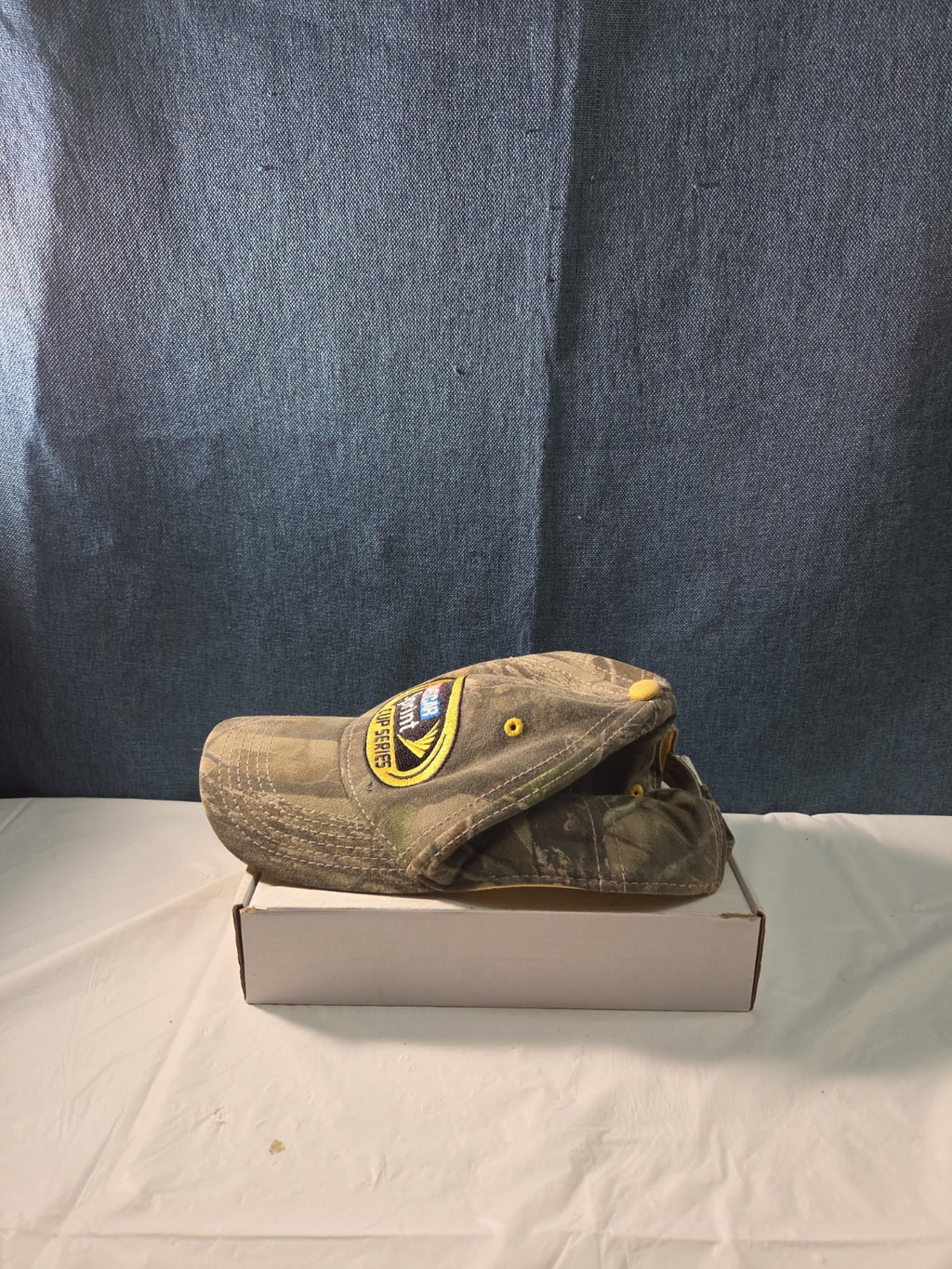 NASCAR Sprint Cup Series Camo Hat Yellow Underbill Adjustable Racing Cap Vintage