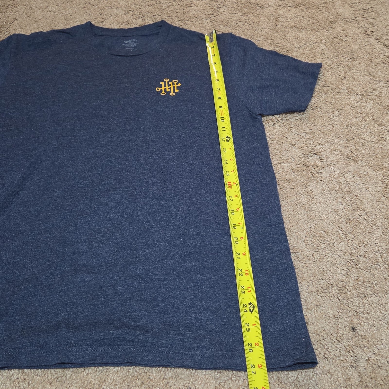 Diageo Tangerine Shirt Large Navy Blue Key Graphic Tee