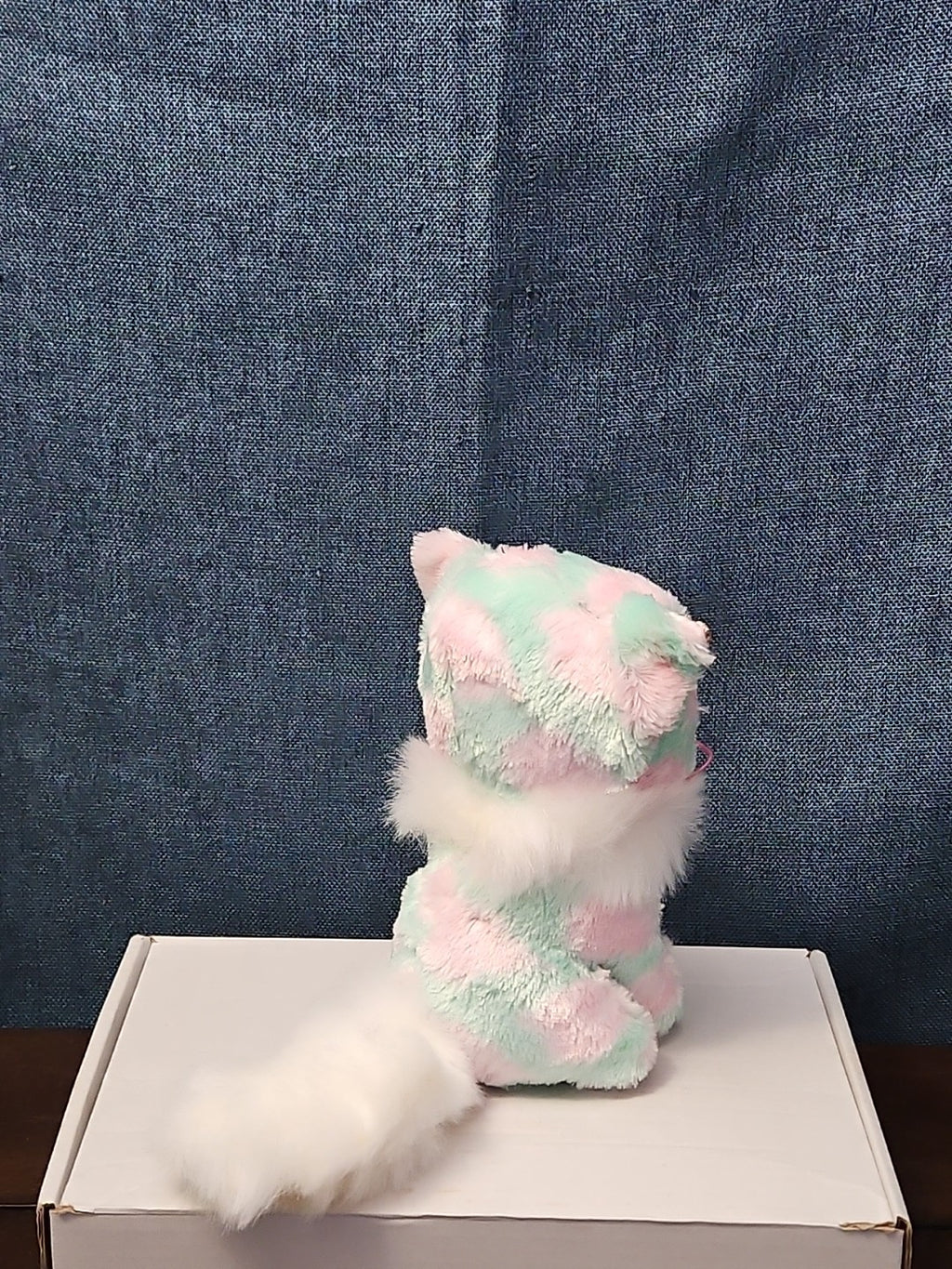 TY Beanie Boos Opal Cat Plush 6" | Pastel Pink & Green Tie Dye Kitty | No Tag