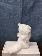 TY Beanie Boos Opal Cat Plush 6" | Pastel Pink & Green Tie Dye Kitty | No Tag