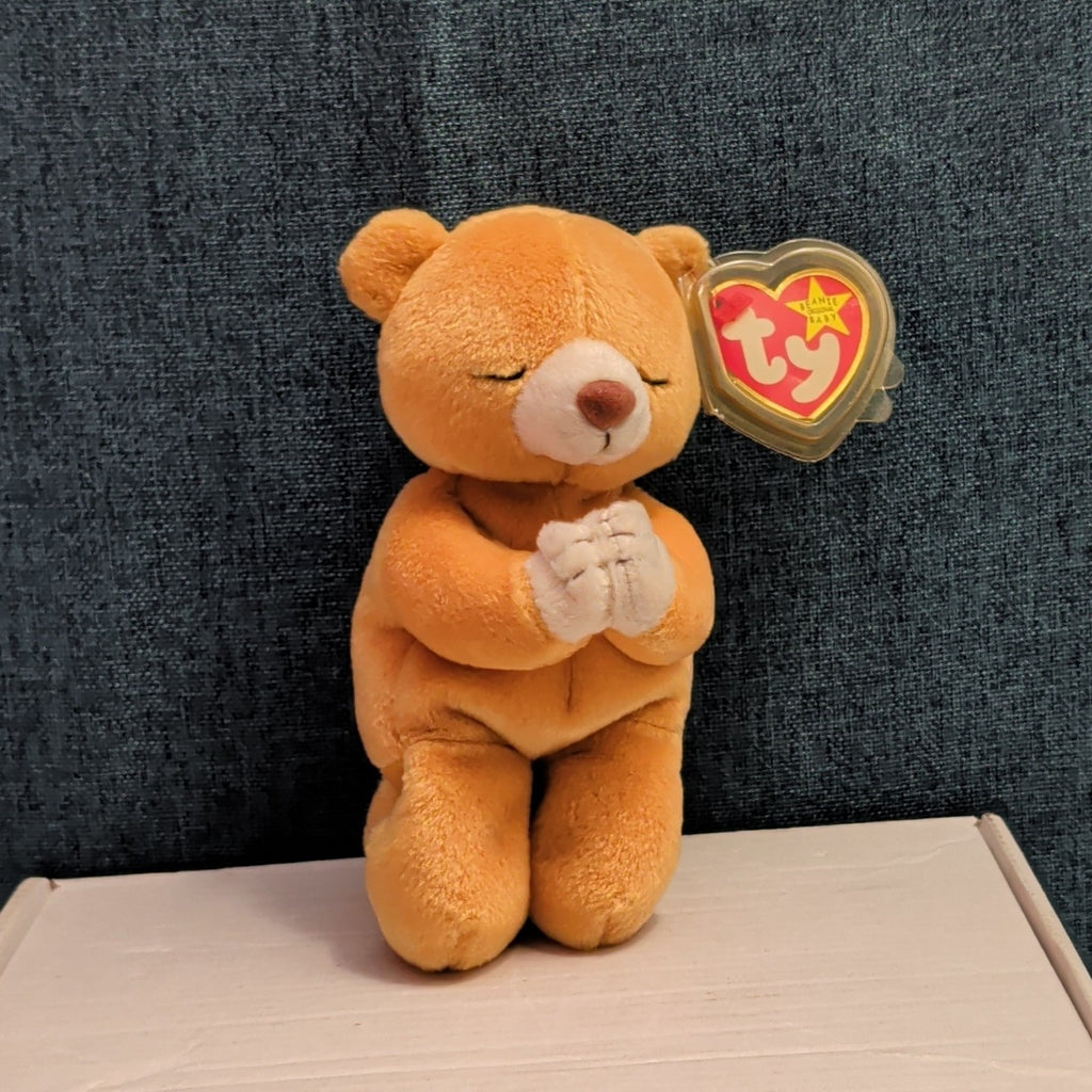 Ty Beanie Baby Hope the Praying Bear 1998 Kneeling Plush Mint Tags Protected