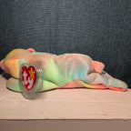 Sammy TY Beanie Baby 1999 Retired Tie-Dyed Multicolor Bear w/ Protector
