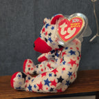 Ty Beanie Baby Red Patriotic Star Bear Plush 2003