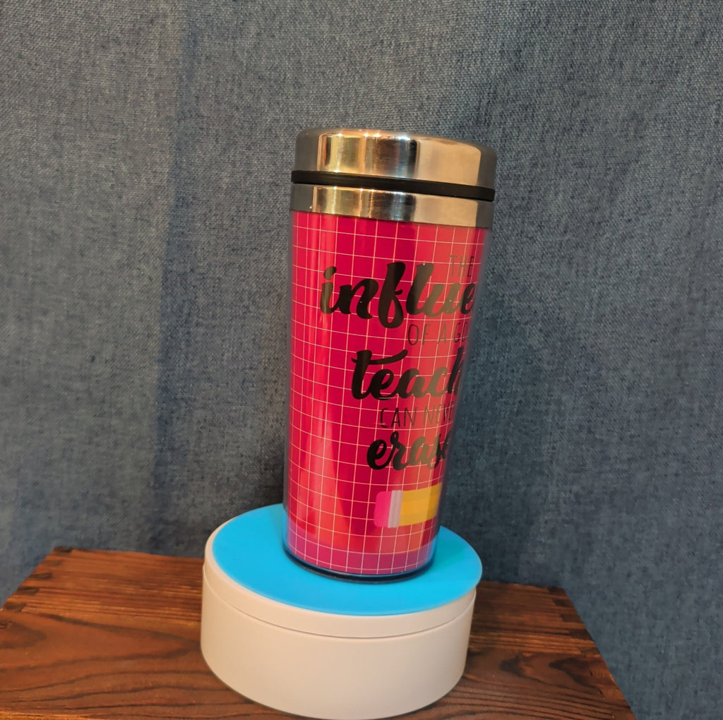 Teacher Appreciation Travel Tumbler 20oz Pink Hot Cold Cup with Lid