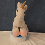 Manhattan Toy White Pink Unicorn Plush Rainbow Stars