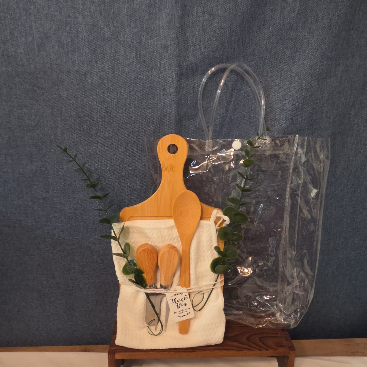Natural Wood Charcuterie Board 6Pc Farmhouse