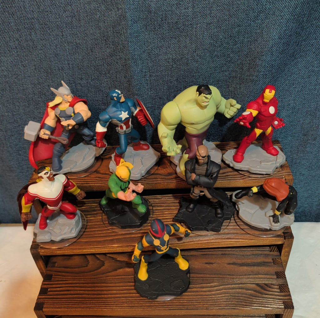 Disney Infinity 2.0 Marvel Avengers 9 Figure Lot Iron Man Hulk Loose