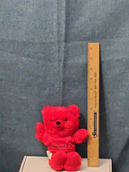 Vintage 1986 Crayola Teddy Bear Plush | Red Crayon Shirt | 7" Stuffed Animal |