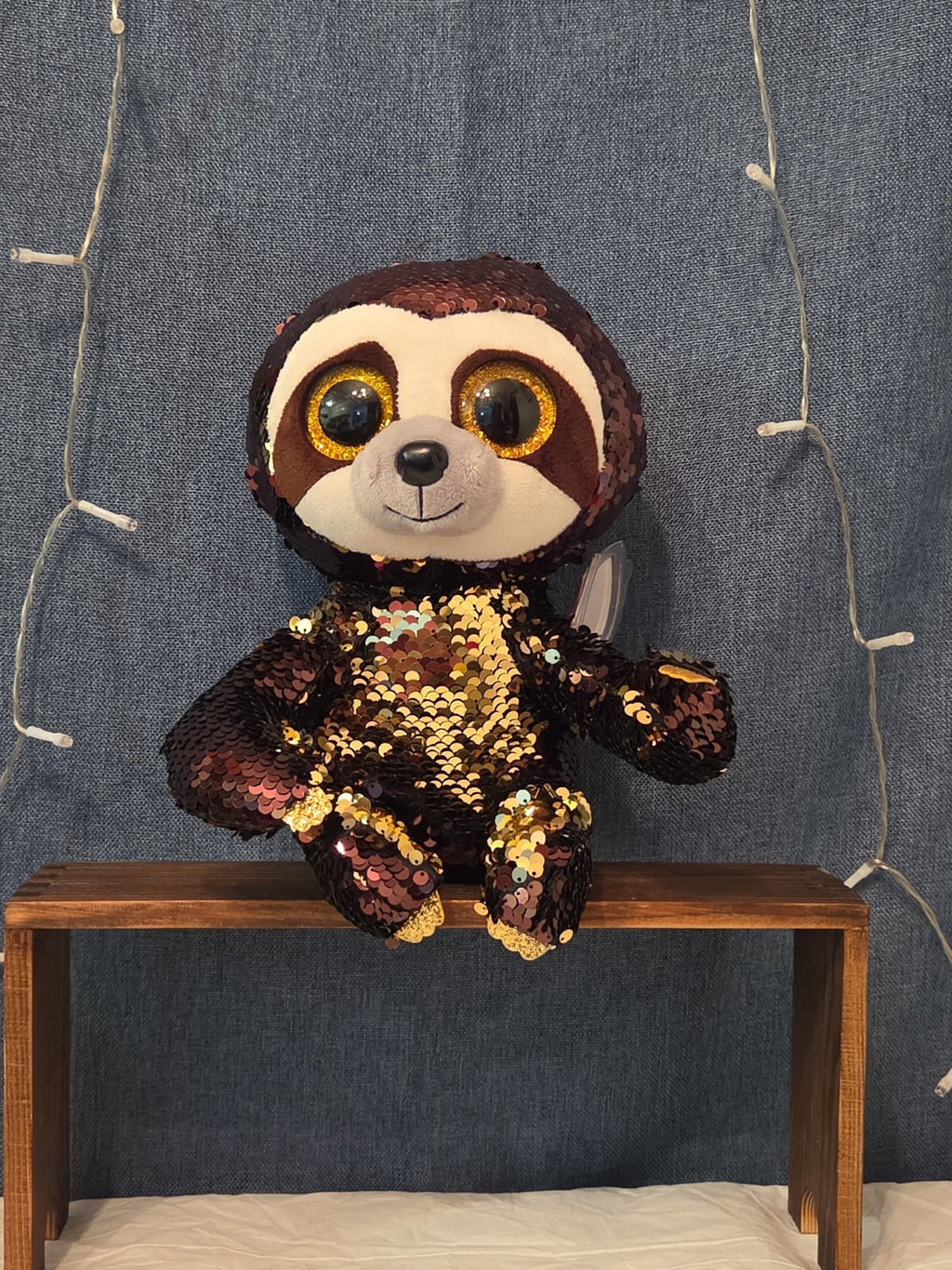 Limited TY Flippables Dangler Sloth 9" Sequin Plush WT
