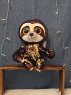 Limited TY Flippables Dangler Sloth 9" Sequin Plush WT