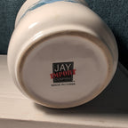 Jay Import Blue Rose Ceramic Canister with Lid Floral Farmhouse Decor 5" Jar