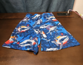 The Children's Place Boys Shark Sleep Shorts Size 7/8 Medium Blue Ocean Pajamas