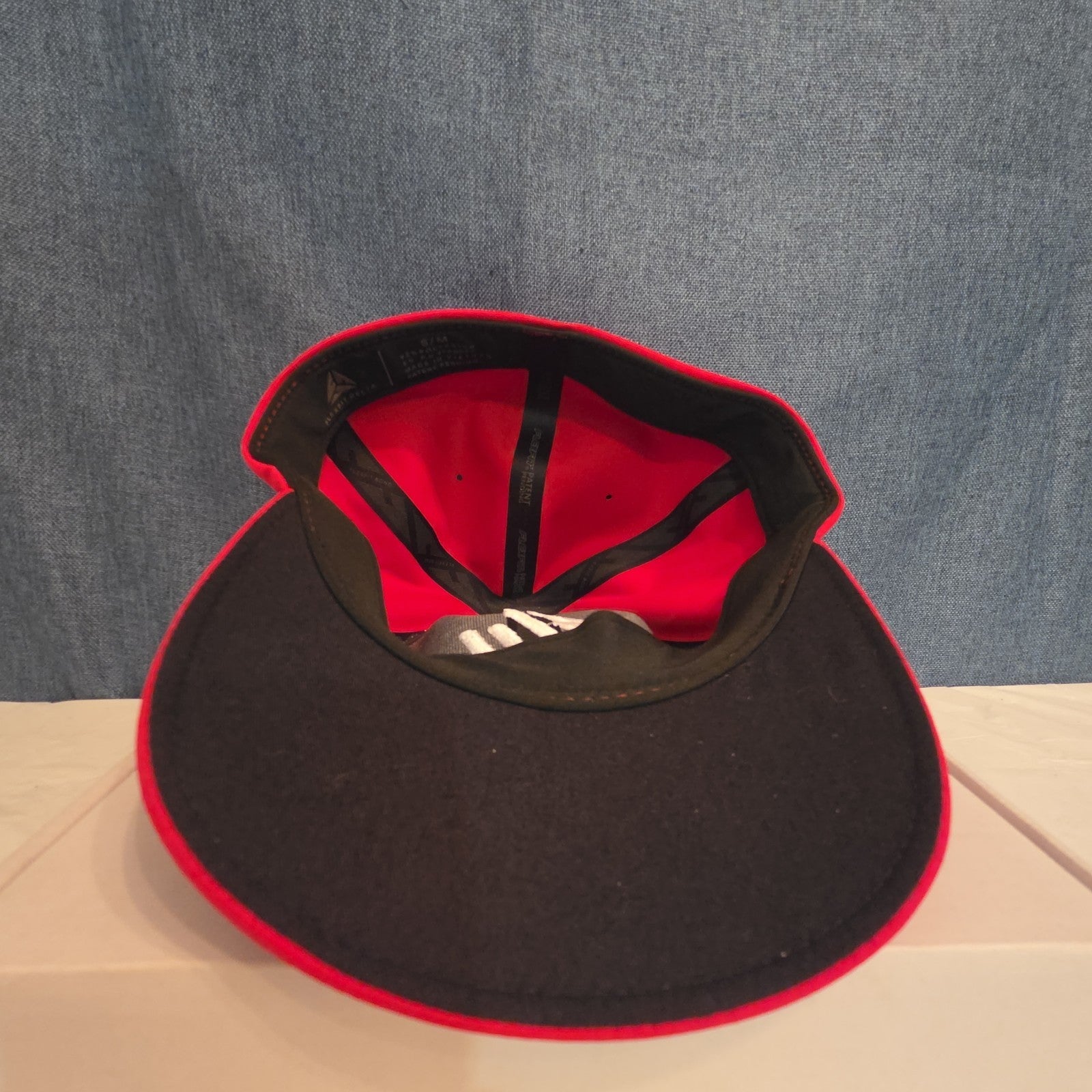 Flexfit Delta Hat SM Red Fly Embroidered Baseball Cap Fitted Performance 180