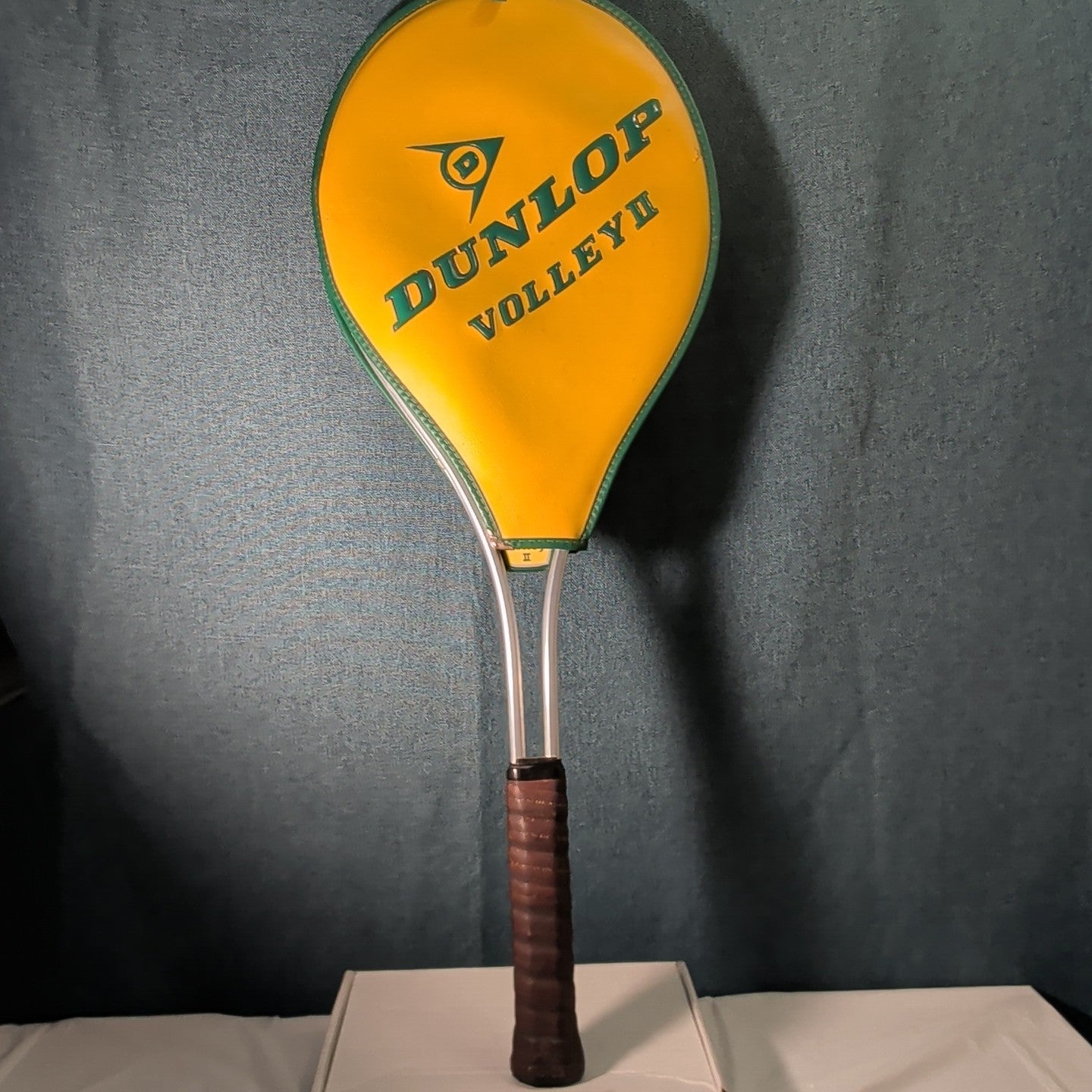 Vintage Dunlop Volley II Aluminum Tennis Racquet 4 5/8 L Made in USA With Cover