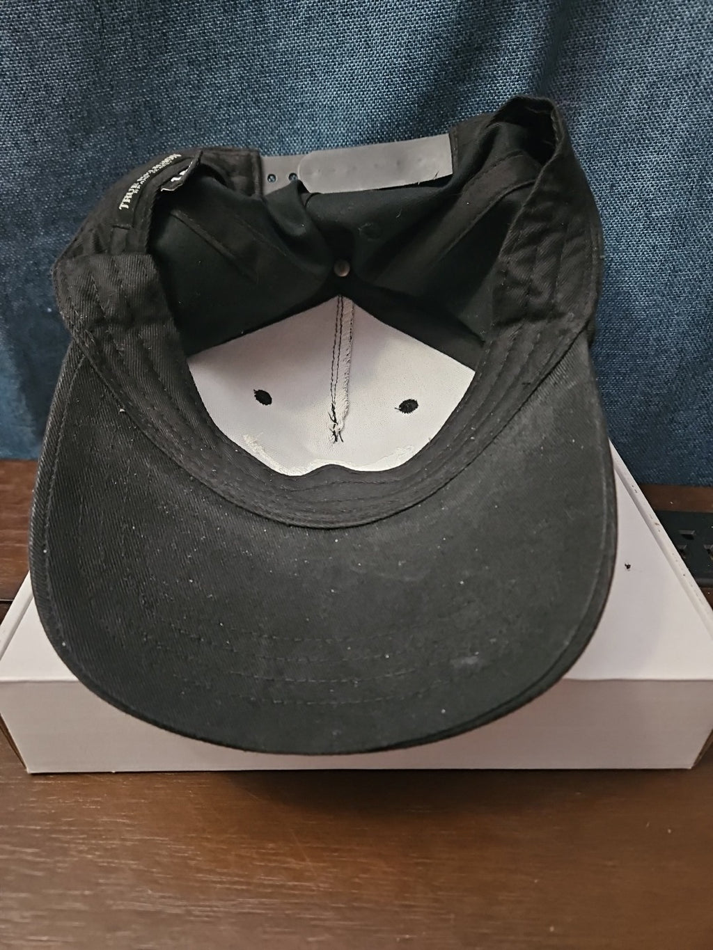 True Religion Hat Black Baseball Cap Buddha Design Adjustable Snapback Mens