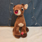 Dan Dee Rudolph Red Nosed Reindeer 15" Plush Light Sings