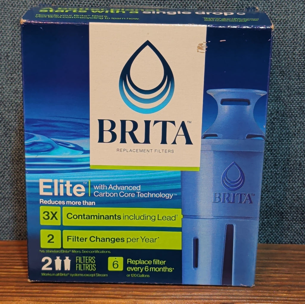 Brita Elite Replacement Water Pitcher Filters 2 Count Pack NIB 6 Month