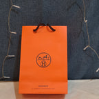 Hermes Small Orange Shopping Bag Authentic Paper Gift Tote Luxury Decor