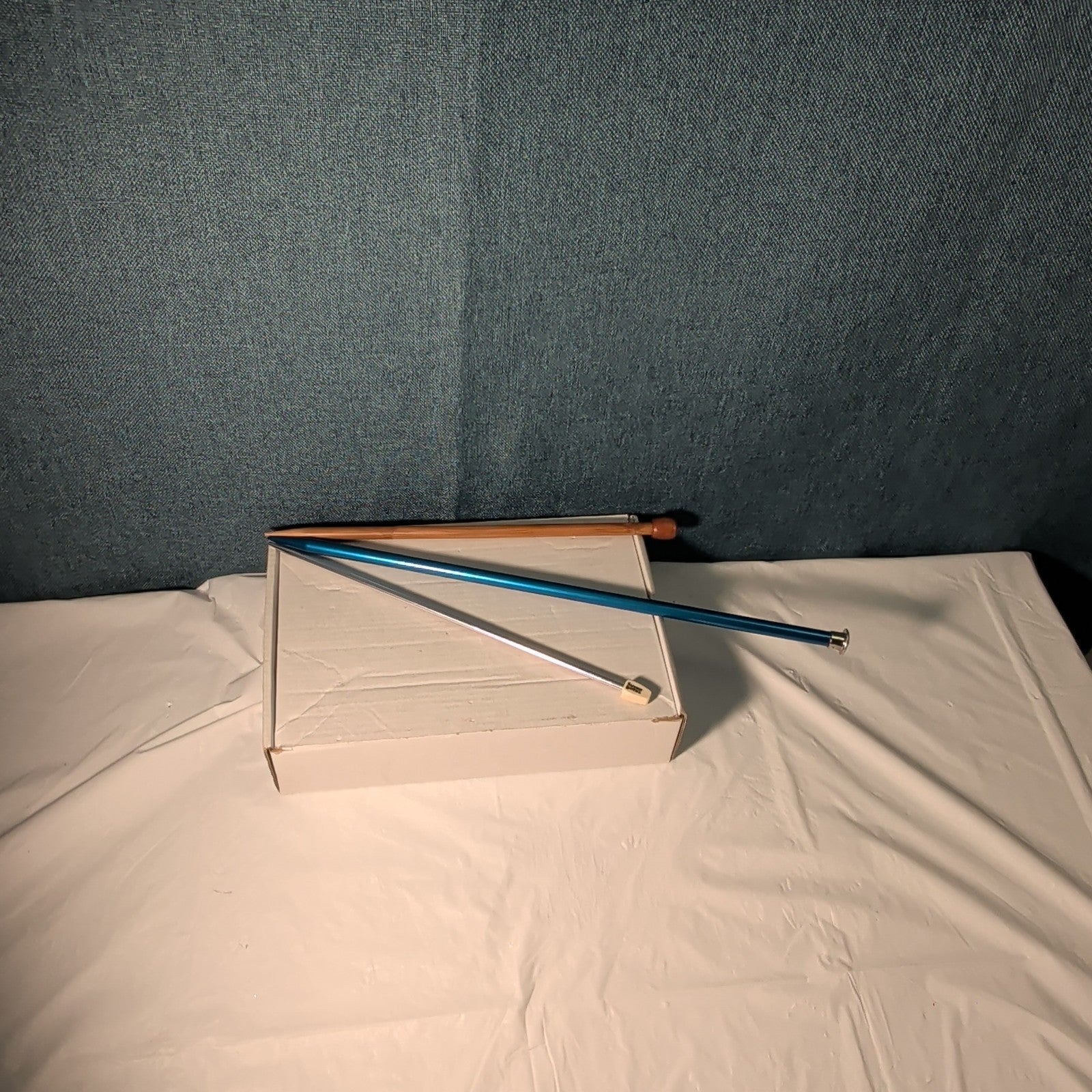 Boye Size 5 Aluminum Knitting Needle 14 Inch Single Point Teal Blue 6328 Vintage