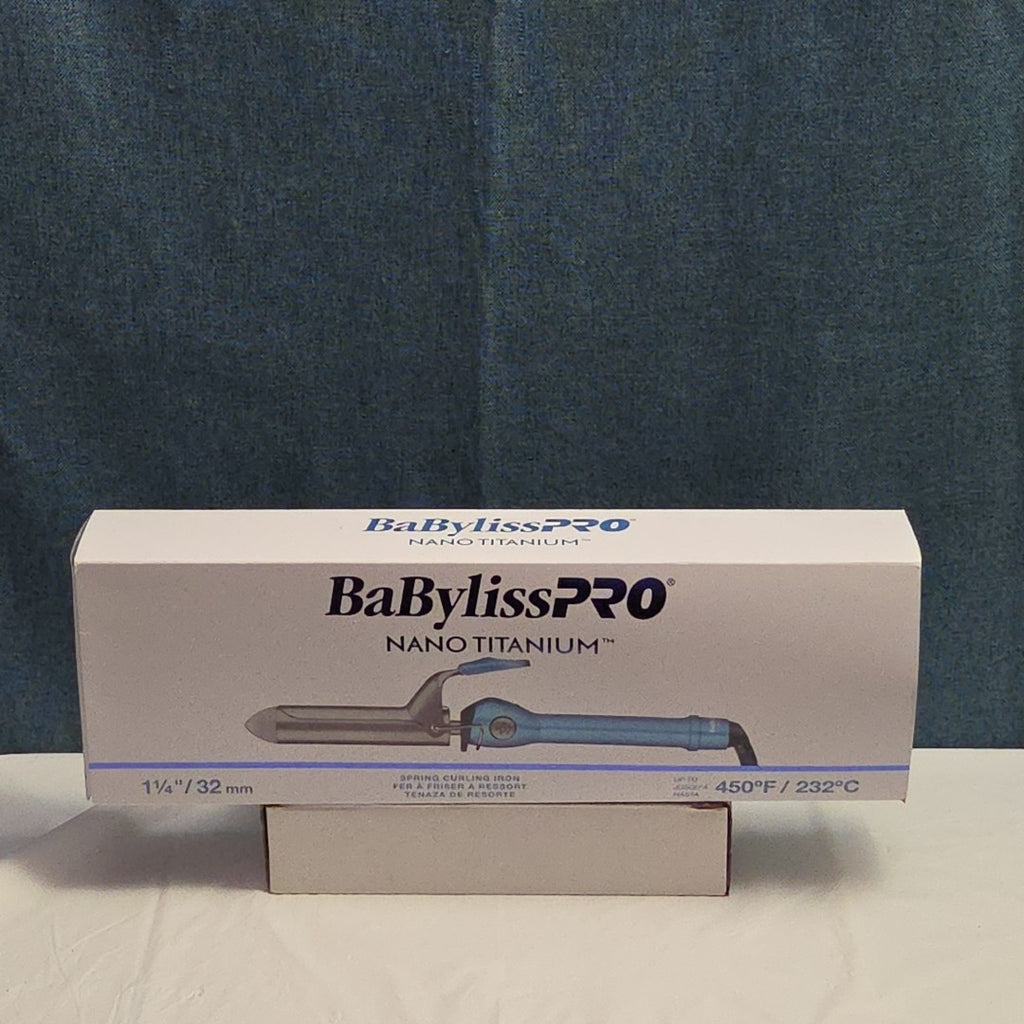 BaBylissPRO Nano Titanium 1.25" Curling Iron BNT125S New Open Box Professional
