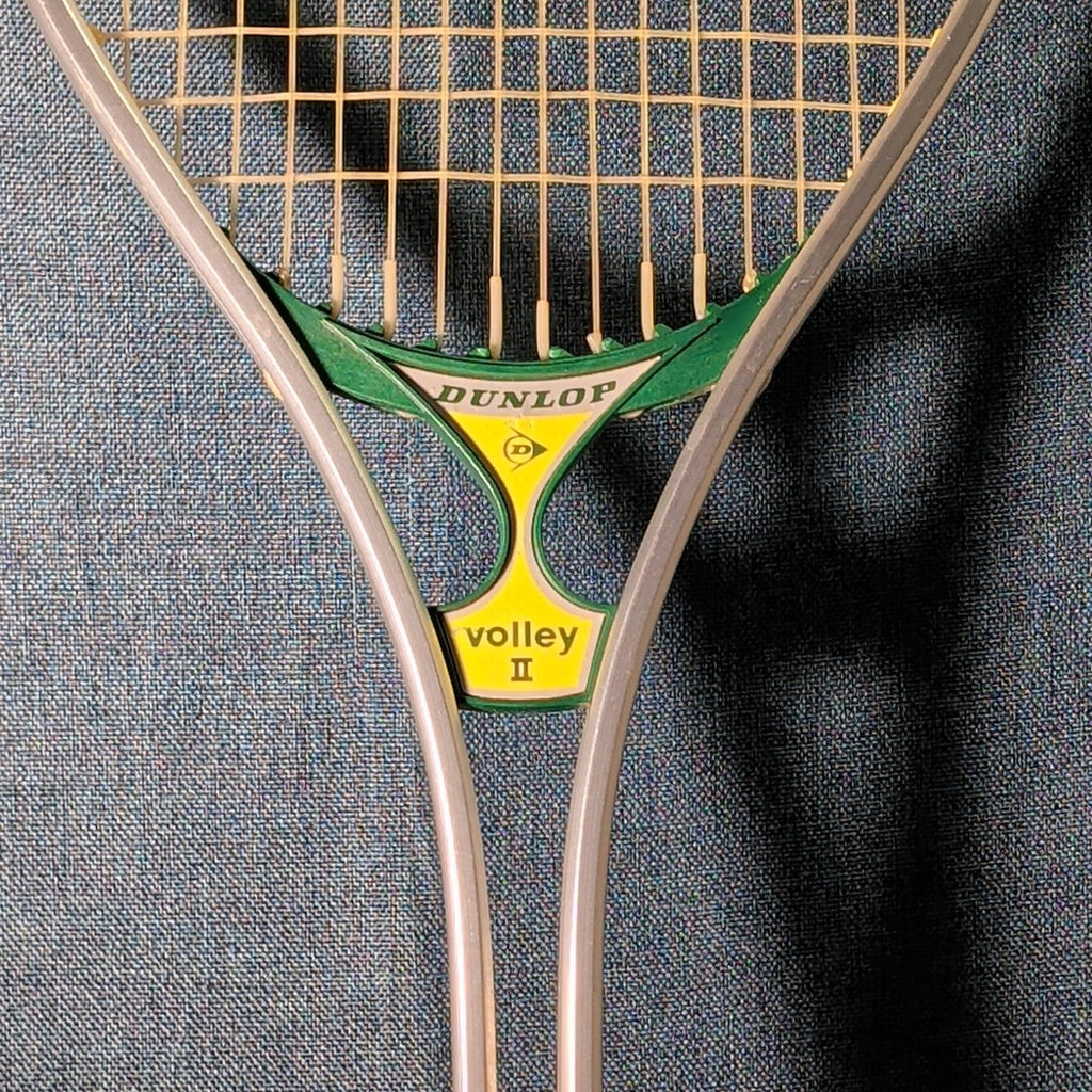 Vintage Dunlop Volley II Aluminum Tennis Racquet 4 5/8 L Made in USA With Cover