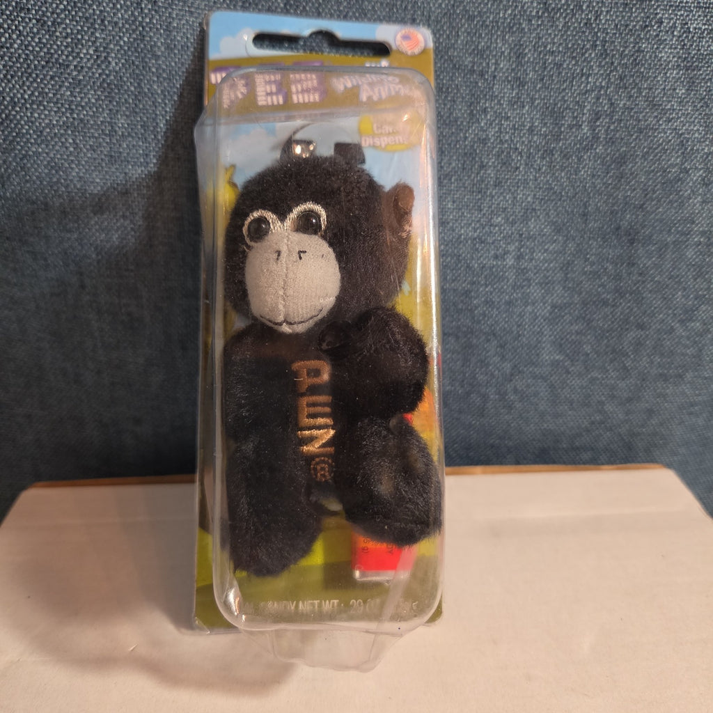 PEZ Wildlife Animals Plush Monkey Chimp Keychain Dispenser 2015