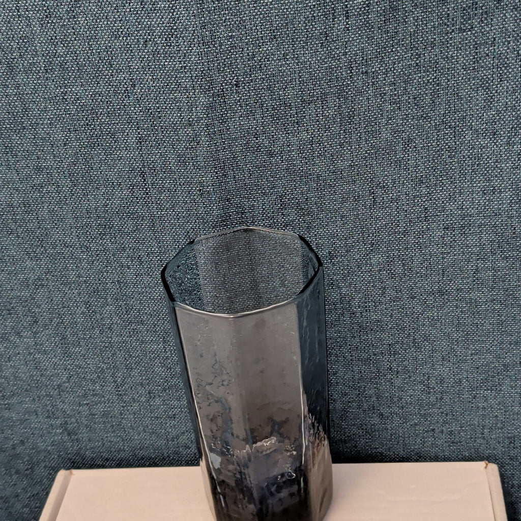 Set of 4 Libbey FACETS Cobalt Blue Glasses | 8-Panel Octagon Highball Tumblers