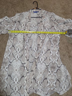 Apt 9 Snakeskin Kimono Cardigan Animal Print Top L/XL Gently Worn RN 73277