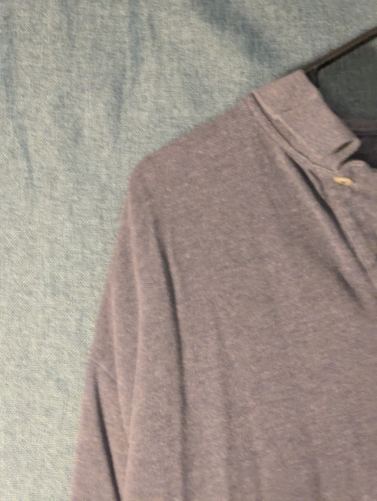 Vintage 90s Polo Ralph Lauren Shirt Men's Large Gray Red Pony Logo Cotton