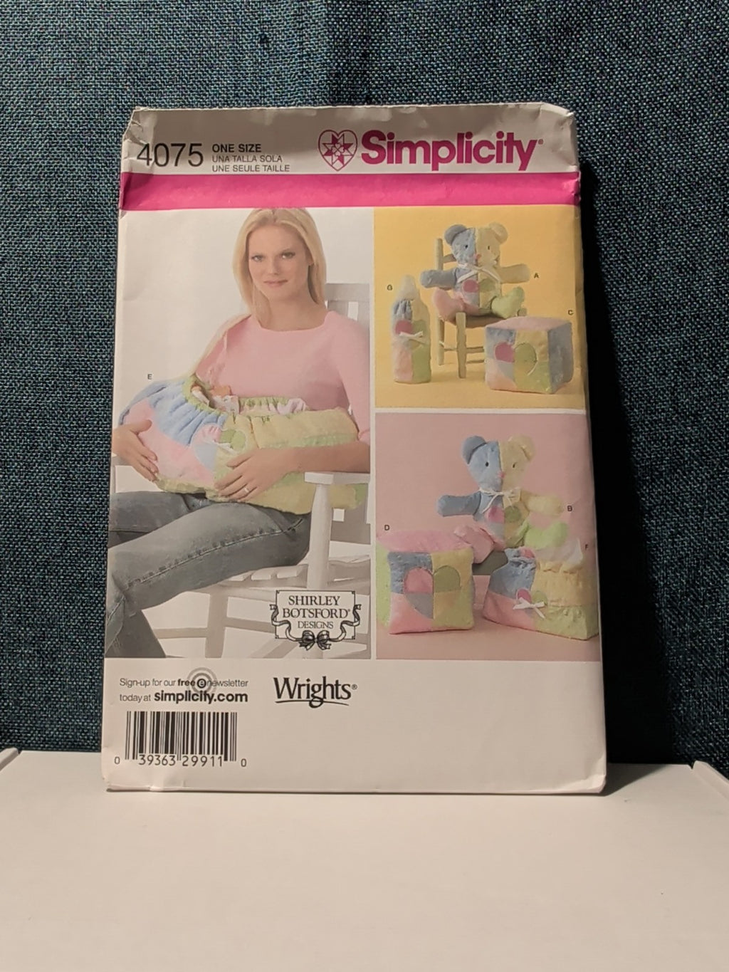 Simplicity 4075 Shirley Botsford Baby Accessories Pattern 2006 Diaper Bag UNCUT