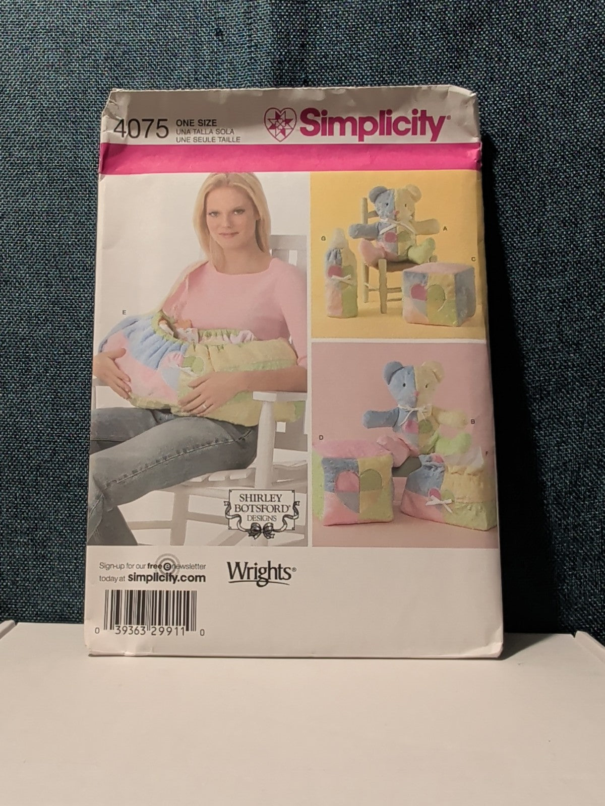 Simplicity 4075 Shirley Botsford Baby Accessories Pattern 2006 Diaper Bag UNCUT
