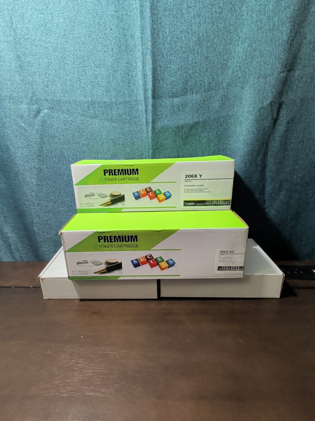 Compatible HP 206X Toner Lot (1 Black, 2 Yellow) | High Yield W2110X, W2112X