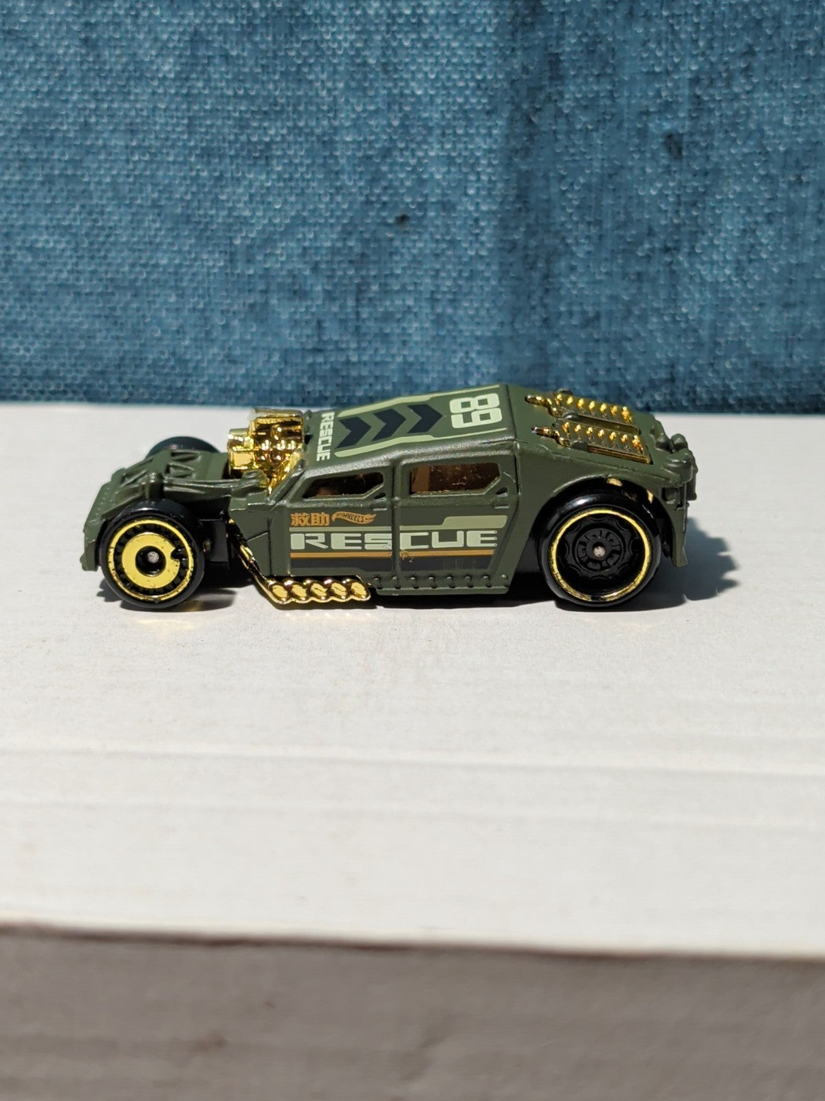 Hot Wheels Lethal Diesel | 2020 HW Rescue "Artichoke Green" | Matte & Gold