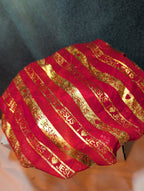 I Love Jesus Satin Hair Bonnet Sleep Cap Red Gold Glitter OS Made in USA